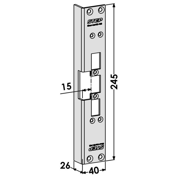 Tolppa STEP ST6506 malliin STEP 60 Silent 15 x 245 x 26 mm