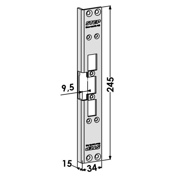 Tolppa STEP ST6507 malliin STEP 60 Silent 9,5 x 245 x 15 mm