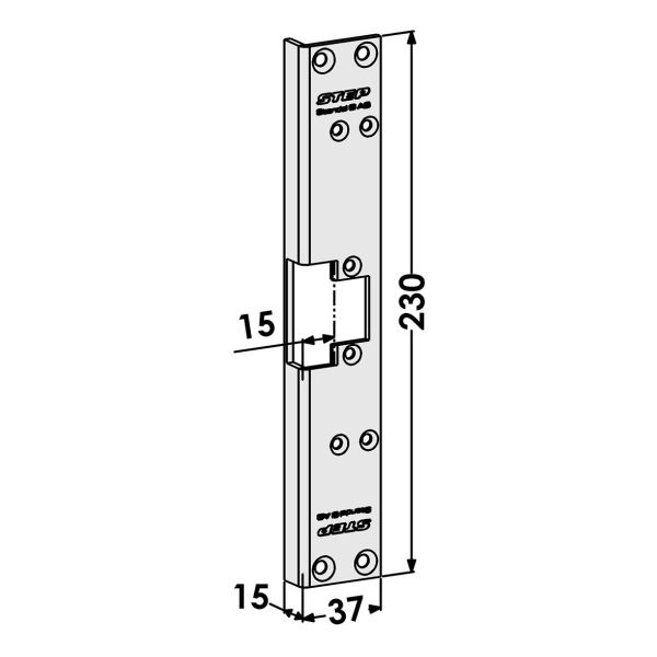 Tolppa STEP ST6508 malliin STEP 60 Silent 15 x 230 x 15 mm