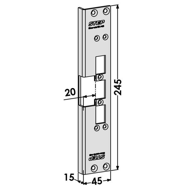 Post STEP ST6556 til TRIN 60 Lydløs 20 mm