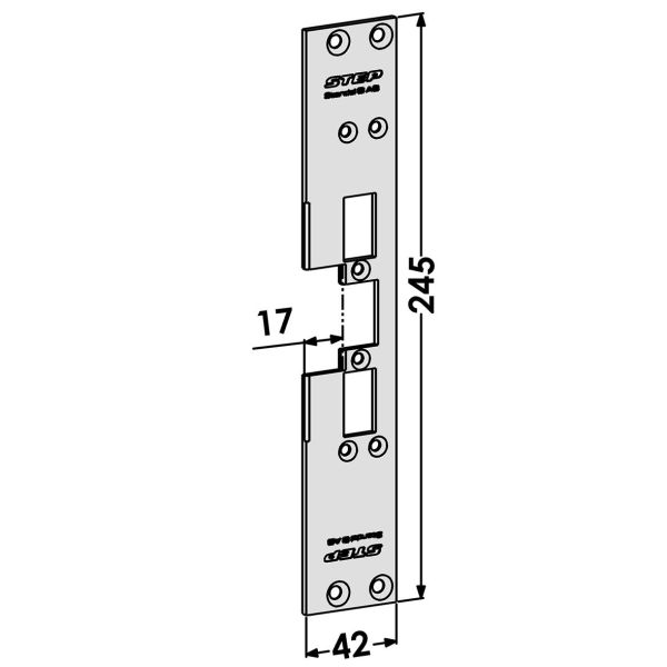Post STEP ST6558 til TRIN 60 Lydløs 17 mm