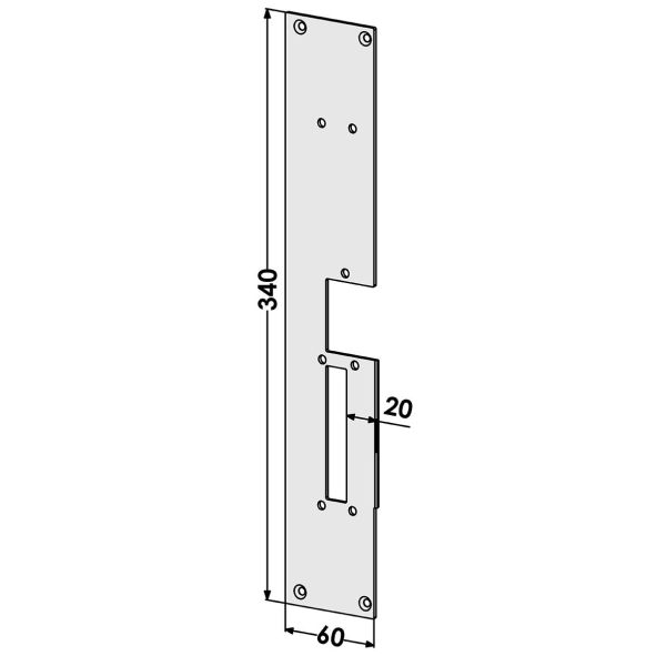 Stolpe STEP ST187-A for Sapa 2074 Venstre