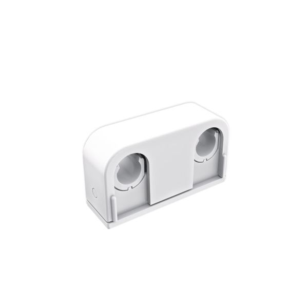Rørbøjle Faluplast Duo Contact 14610 til limning, dobbelt, 12/15/16 mm Hvid