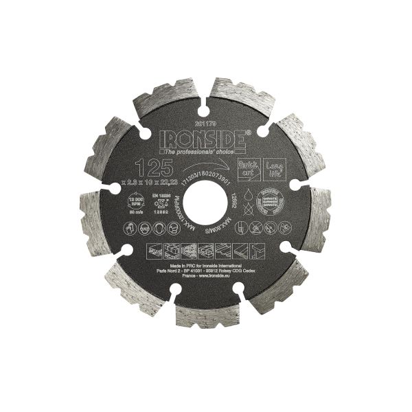 Timanttikatkaisulaikka Ironside 201179 yleismalli, 125x22,23x2,3 mm 