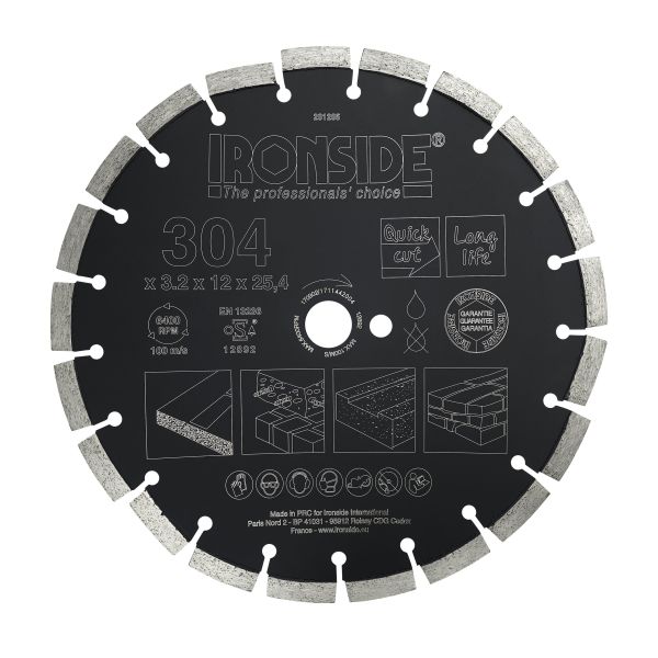 Kappeskive Ironside 201205 304 x 25,4 x 3,2 mm 