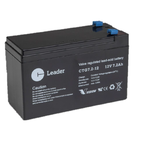 Blybatteri Leader CTG7.2-12 Leader 12V 151x65x101mm, 7,2Ah
