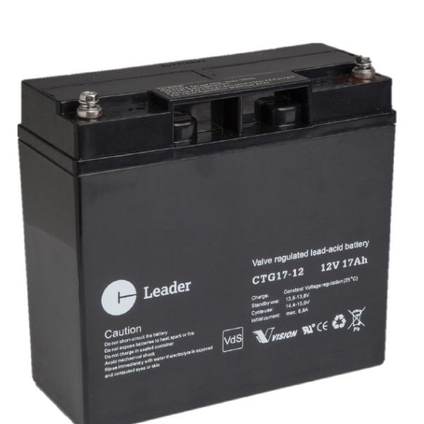 Bly-syre batteri Leader CTG17-12 Leder 12V 181x77x167 mm, 17Ah