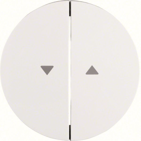 Vippearm Hager 16252089 for R.1 og R.3 Todelt vippe, hvit, symbol «piler»