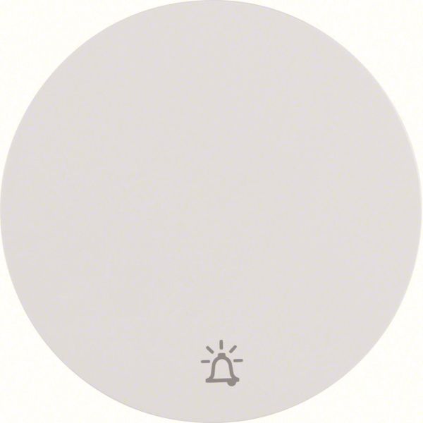 Vippearm Hager 16202069 for R.1 og R.3, hvit Enkel vippe, symbol «ringeklokke»