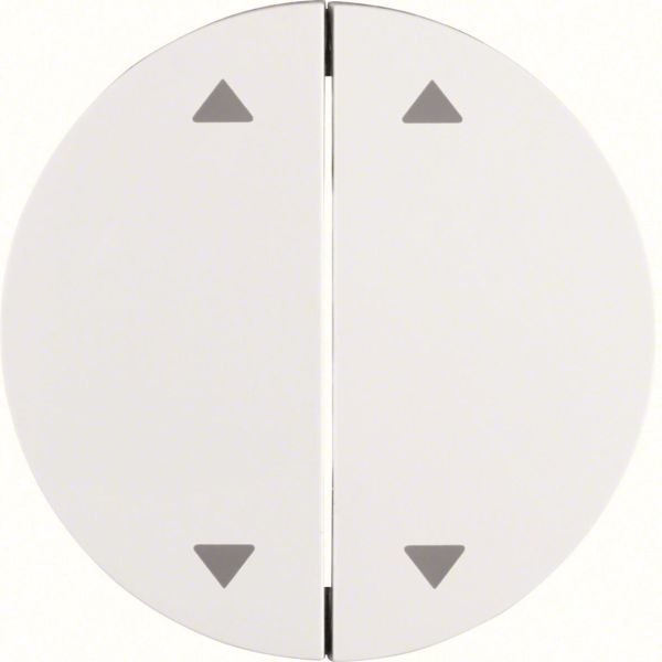 Vippearm Hager 16442089 for R.1 og R.3 Todelt vippe, hvit, symbol «piler»