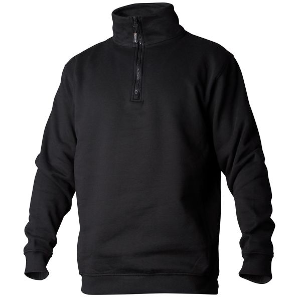 Sweater Top Swede 149 sort, kort lynlås L