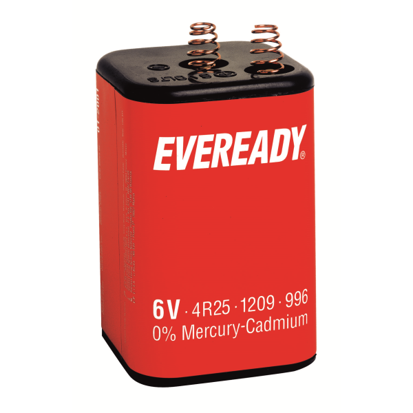 Batteri med høj effekt EVEREADY PJ996/4R25 med fjedre, 6 V 