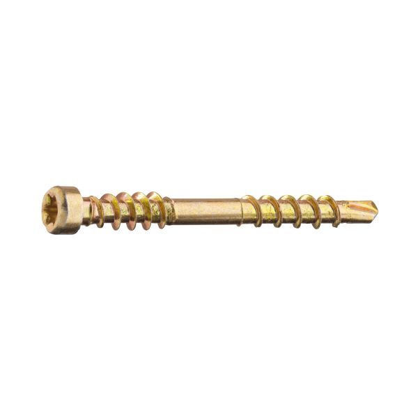 Listskrue Grabber LTX35CH200 med bits, gulkrom 3,3 x 35 mm, 200-pakning