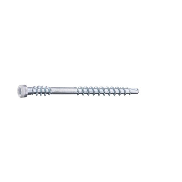 Montageskrue Grabber LTX48VITC med bits 3,3 x 48 mm, pakke med 100 stk. hvid