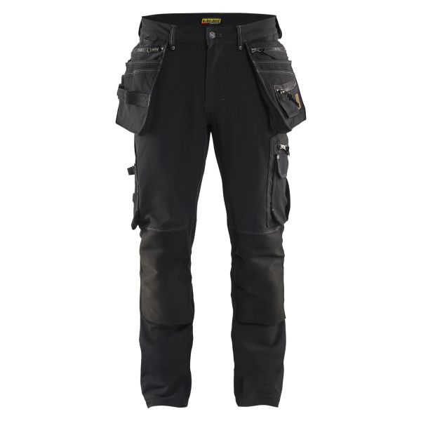 Håndverksbukse Blåkläder 199816449900C60 4-veisstretch, X19, svart Str. C60