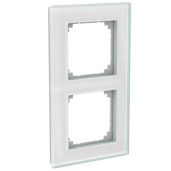 Kombinationsram Schneider Electric WDE004036 glas, solid, vit 2-fack