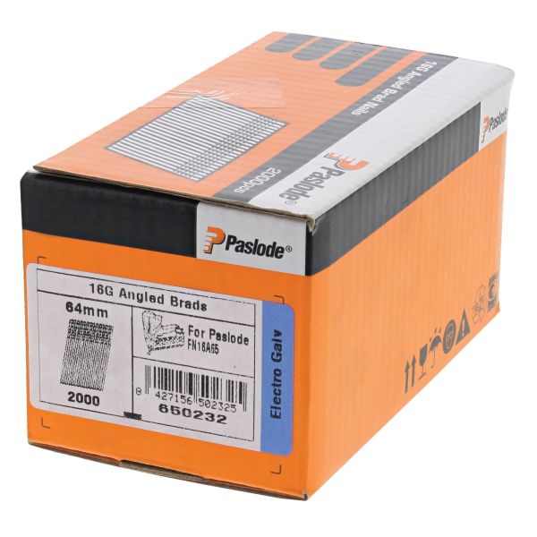 Dykkere Paslode 650231 AF16 FZB, pakke med 2000 38 mm