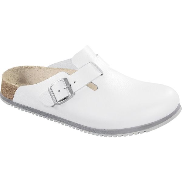 Työsandaalit Birkenstock Boston 601340242 valkoinen, kapea lesti 43