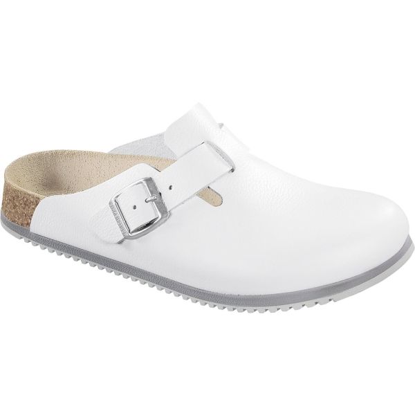 Työsandaalit Birkenstock Boston 601360235 valkoinen, kapea lesti 35