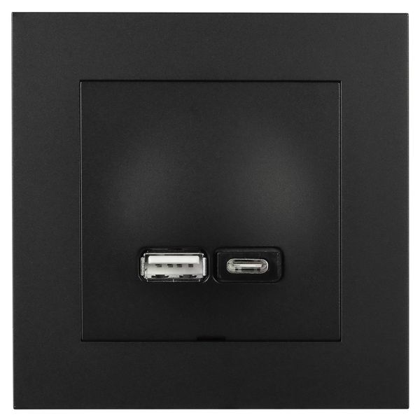 Latausliitäntä Elko EKO07074 USB A+C Plus Musta