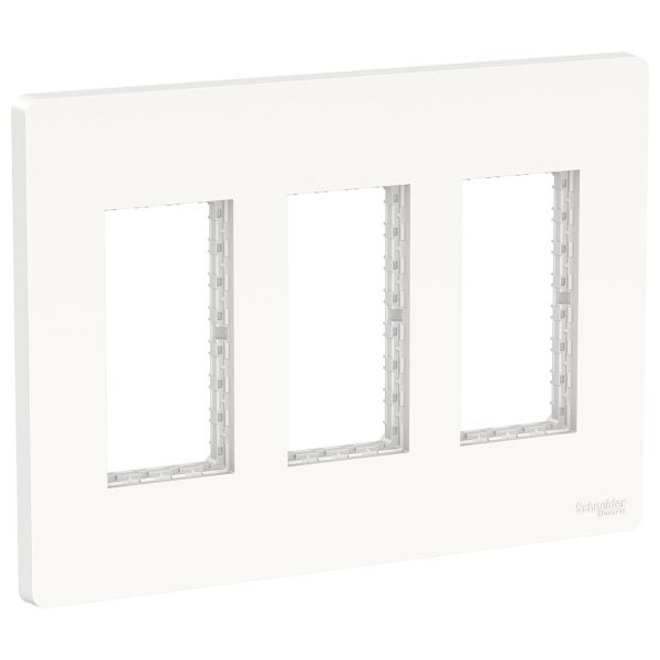 Täckram Schneider Electric NU023418 vertikal, vit 3 rader