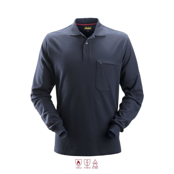 Pikéskjorte Snickers Workwear 2660 ProtecWork marineblå, langermet S