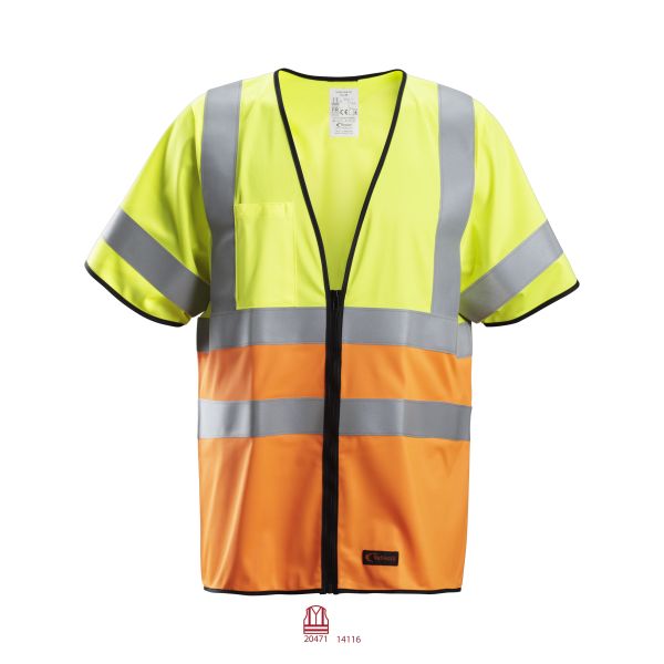 Varselväst Snickers Workwear 4361 ProtecWork varsel, gul/orange XL