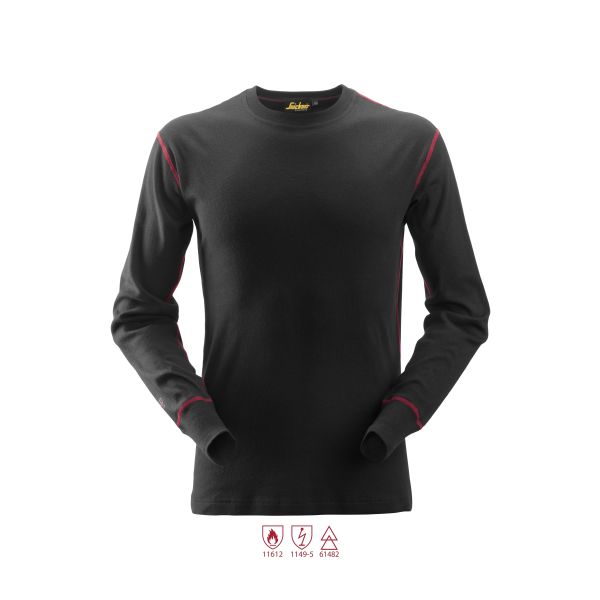 Undertrøje Snickers Workwear 9461 ProtecWork sort, flammehæmmende XS