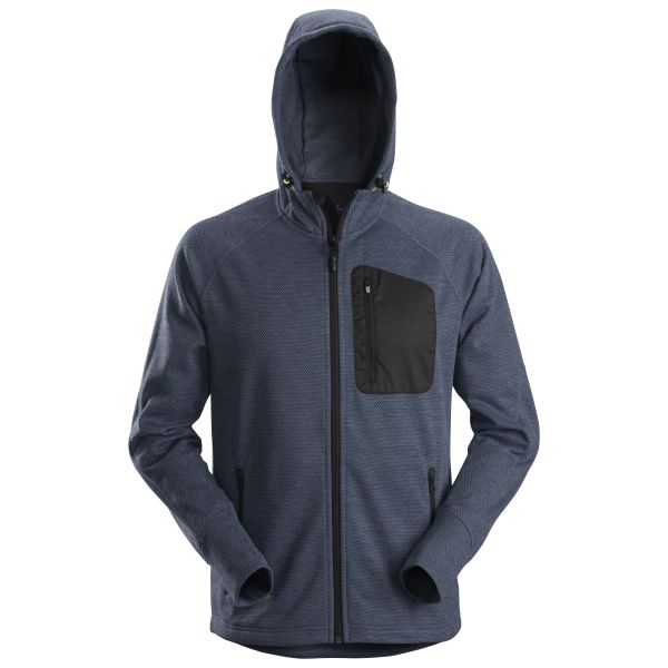 Hættetrøje Snickers Workwear 8041 FlexiWork Navy, fleece Marineblå, fleece XXL