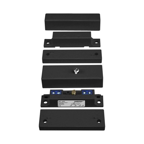 Magnetkontakt Alarmtech MC 440-BL overflademonteret, med NC-funktion Sort