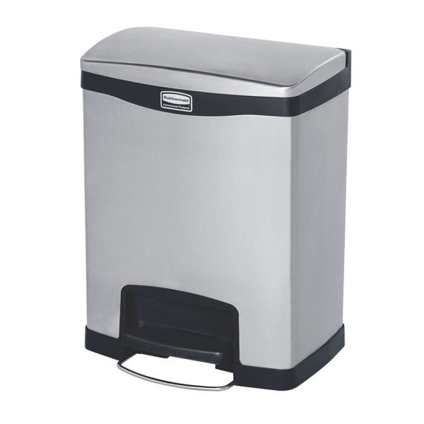 Skraldespand Rubbermaid Slim Jim med pedal, rustfrit stål 30 l