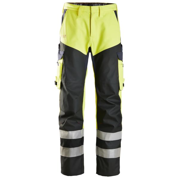 Arbeidsbukse Snickers Workwear 6365 ProtecWork varsel, gul/marineblå C48