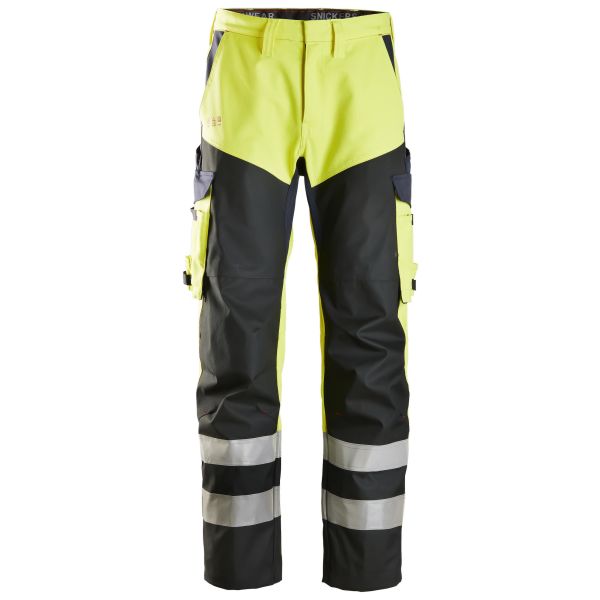 Arbejdsbukse Snickers Workwear 6365 ProtecWork varsel, gul/marineblå C48