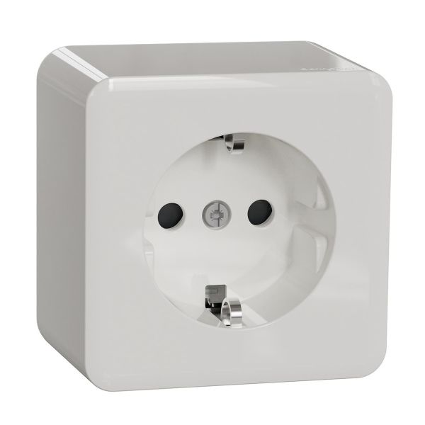 Stikkontakt Schneider Electric Exxact WDE015576 1-veis, utenpåliggende Hurtigkobling