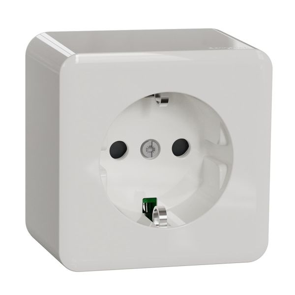 Stikkontakt Schneider Electric Exxact WDE015676 1-veis, utenpåliggende Skruetilkobling
