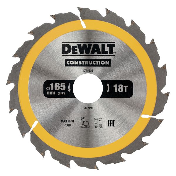 Savklinge Dewalt DT1936-QZ 165 x 30 mm, 18T 