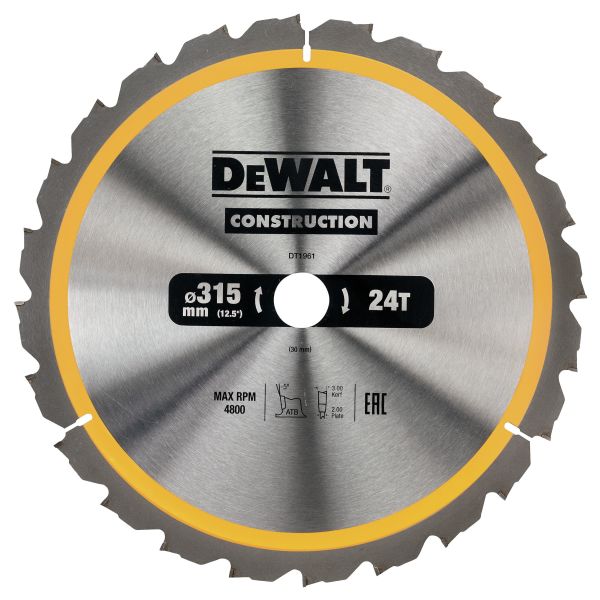 Sågklinga Dewalt DT1961-QZ 315 x 30 mm, 24T 