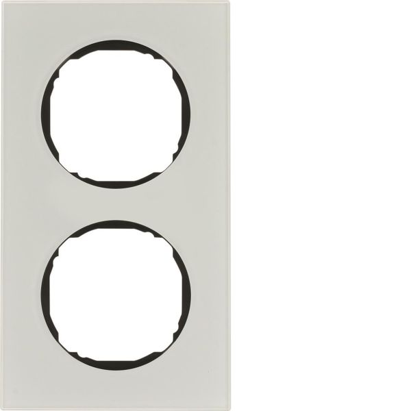 Dekkramme Hager 10122609 R.8, glass, hvit 2 rom