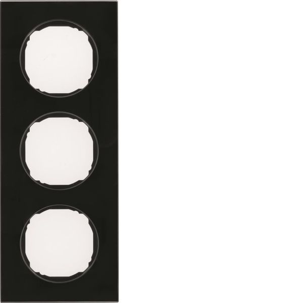Dekkramme Hager 10132616 R.8, glass, svart 3 rom
