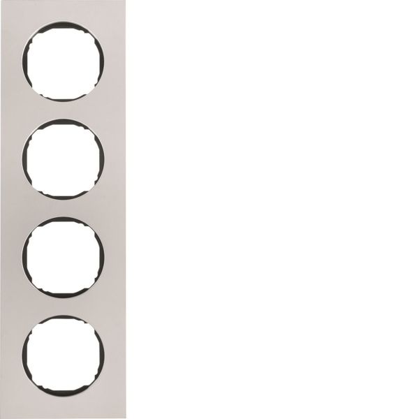 Peitekehys Hager 10142614 Berker R.8 -rasialle, ruostumaton 4-paikkainen