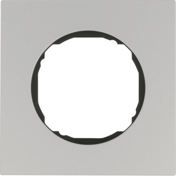 Dekkramme Hager 10112674 for boks Berker R.8, aluminium 1 rom