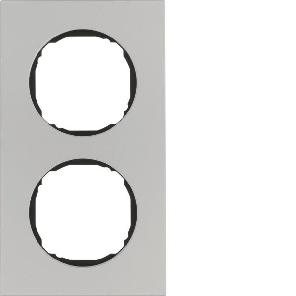 Peitekehys Hager 10122674 Berker R.8 -rasialle, alumiini 2-paikkainen