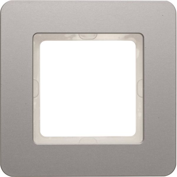 Dekkramme Hager 10116074 for Berker Q.7, aluminium 1 rom