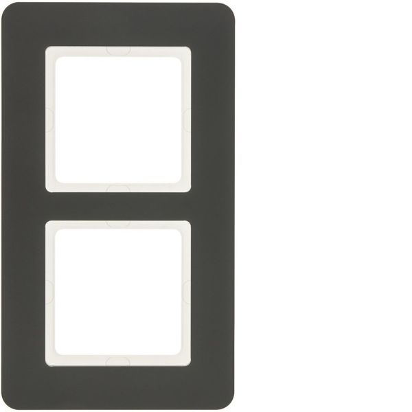 Peitekehys Hager 10126186 2-paikkainen, Q.7, muovi Antrasiitti