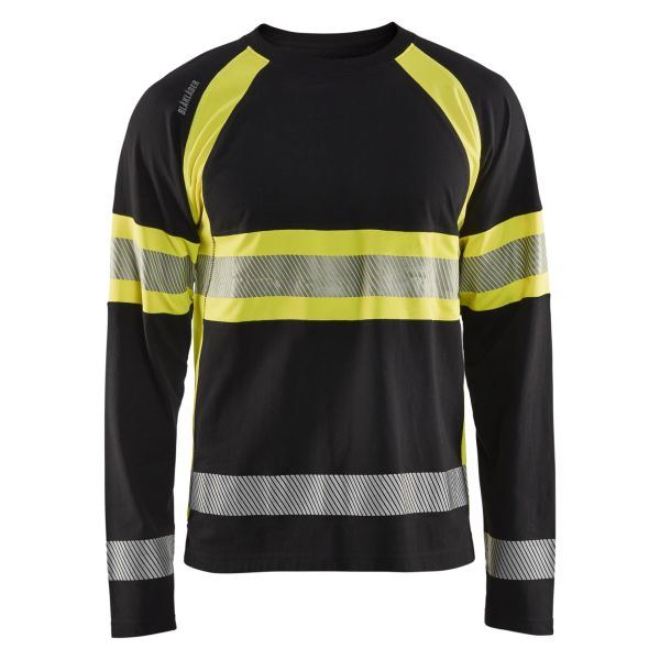T-shirt Blåkläder 3510103099336XL svart/varselgul, långärmad Stl 6XL Svart/Varselgul