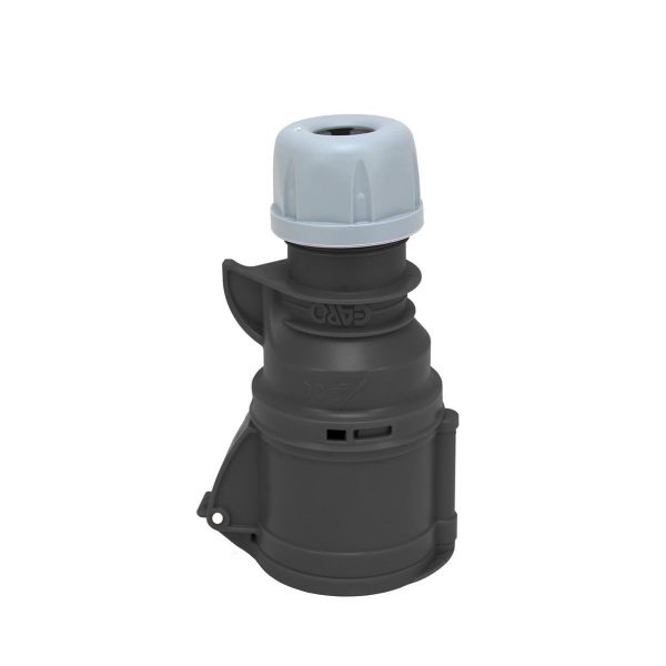 Jatkopistorasiat Garo S 416-7 Q IP44, 5-napainen, 16A, Quick Musta, 7 h