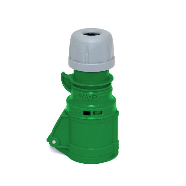 Jatkopistorasiat Garo S 332-10 Q IP44, 4-napainen, 32A, Quick Vihreä, 10 h