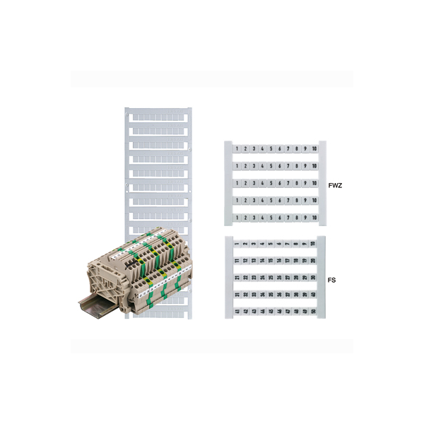 Merkintäarkki Weidmüller Dekafix 5-GW 1-99 50 merkkiä 