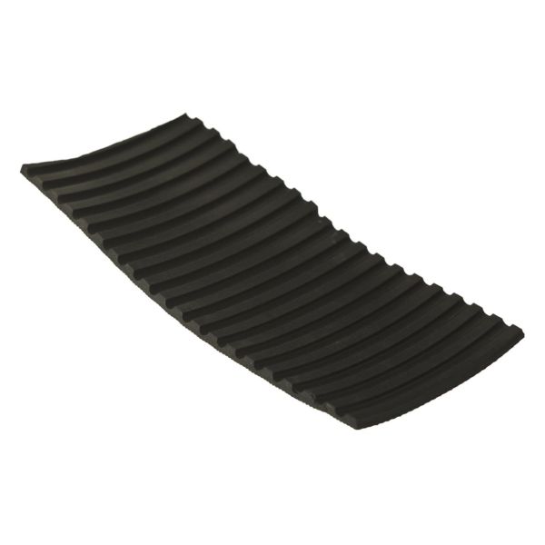 Gummimåtte IP 37015 naturgummi, mellemrillede, sort 