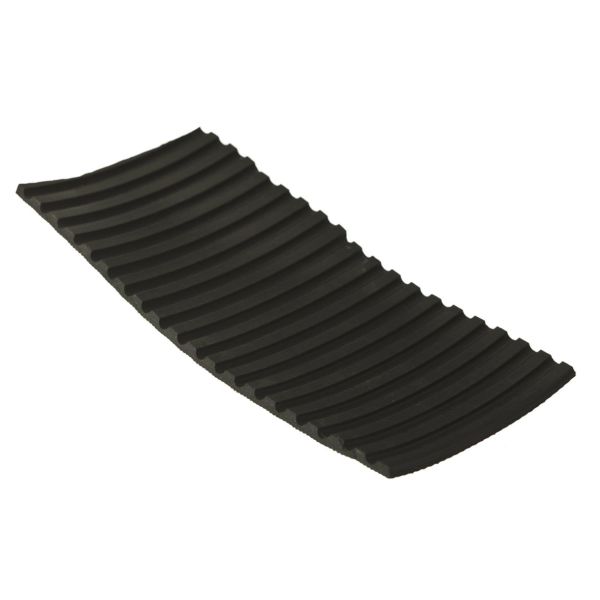Gummimåtte IP 37022 naturligt gummi, bredribbet, sort 